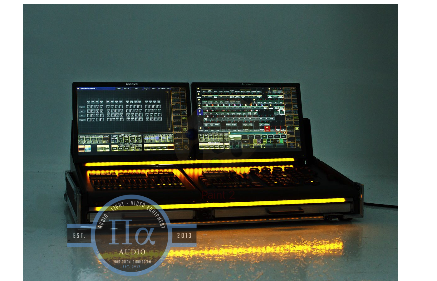 Flightcase system for MA2 onPC Command and Fader Wing.